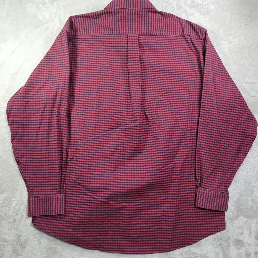 Brooks Brothers Dress Shirt Mens XL Red Long Sleeve Button Down Non Iron Stretch - Picture 11 of 12